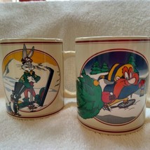 Warner Bros Studio Store, Bugs Bunny Yosemite Sam two coffee mugs 1993 - £23.60 GBP