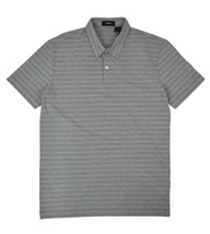 Theory Mens Gray Striped Bron O Microknit Cotton Polo Shirt Sz XS XSmall 3426-5 - £58.49 GBP
