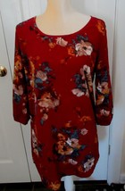 Rue 21  3/4 sleeves Tunic multi color floral Top size L - £7.13 GBP