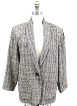 VTG Stijfselkissie Marijke Benedict 1980s Silk Boyfriend Jacket Blazer M... - $177.31