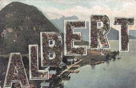 Albert Name Large Letter Glitter Chanute Kansas KS Postcard B23 - £2.39 GBP