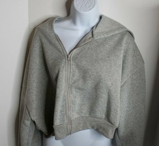 Women&#39;s Sheln Size 2XL Top Crop Hoodie Sweatshirt Grey Long Sleeve Clothing - £11.66 GBP