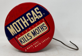 Vintage Moth Gas Vaporizer Kills Moths Tin Advertising Tin - $12.95