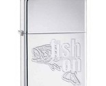  Zippo Lighter - Fish On! High Polish Chrome - 852245 - £28.37 GBP