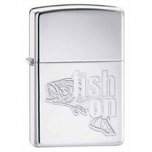  Zippo Lighter - Fish On! High Polish Chrome - 852245 - $678.07 MXN