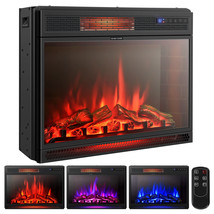 1350W 28&quot; Electric Fireplace Freestanding &amp; Recessed Heater Log Flame Re... - £247.78 GBP