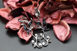 Navia Jewelry Butterfly Wings Graphium weiskei Silver Earrings NE-33W - £103.90 GBP