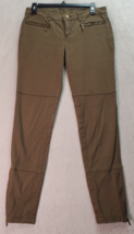 Michael Kors Ankle Pants Womens Size 4 Brown Cotton Zipper Pockets Straight Leg - £21.61 GBP