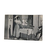 Postcard Darling Is A Little Ruffled Holding A Rolling Pin Vintage Unused - $6.83 CAD