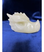 Beautiful Large Afghan Jade Dragon Skull Head Crystal Carving - 906g - $62.50 CAD
