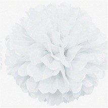 PartyPom DIY Tissue Paper Pom-poms - 10pcs 10-inch White Flowers Ball fo... - $24.74
