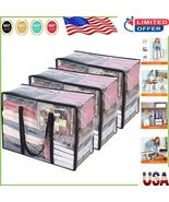 40L Clear Zipper Storage Bag Set - Perfect for Comforters, Blankets, and... - $490.86 MXN
