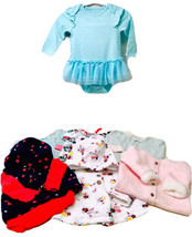 Baby Girl Size 3-6M Mixed Brands 8 Piece Clothing Lot Quilted Jacket Sleepers - £14.92 GBP