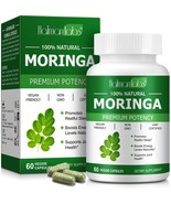 Moringa Capsules- 60 Capsules | Pure Moringa Oleifera Leaf Powder Supple... - $16.99