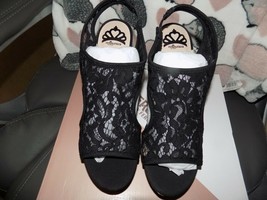 Fergalicious (FERAG) Vandalia Black Shoes Sandal Size 9.5 Women&#39;s NEW - £57.63 GBP
