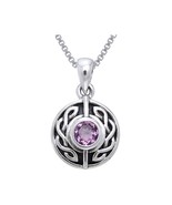 Jewelry Trends Sterling Silver with Purple Amethyst Celtic Knot Pendant ... - $83.00 CAD