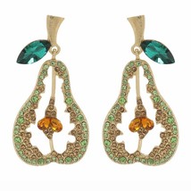 Match-Right Korean Statement 2021 Pear Cactus Flower Earrings for Women Crystal  - £8.38 GBP