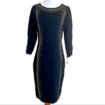Calvin Klein Studded Black Sweater Dress Sz Medium New NWT - £51.43 GBP