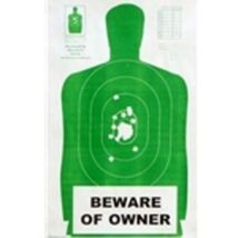 Security Silhouette Sign - &#39;Beware of Owner&#39; [GREEN] - $329.19 MXN