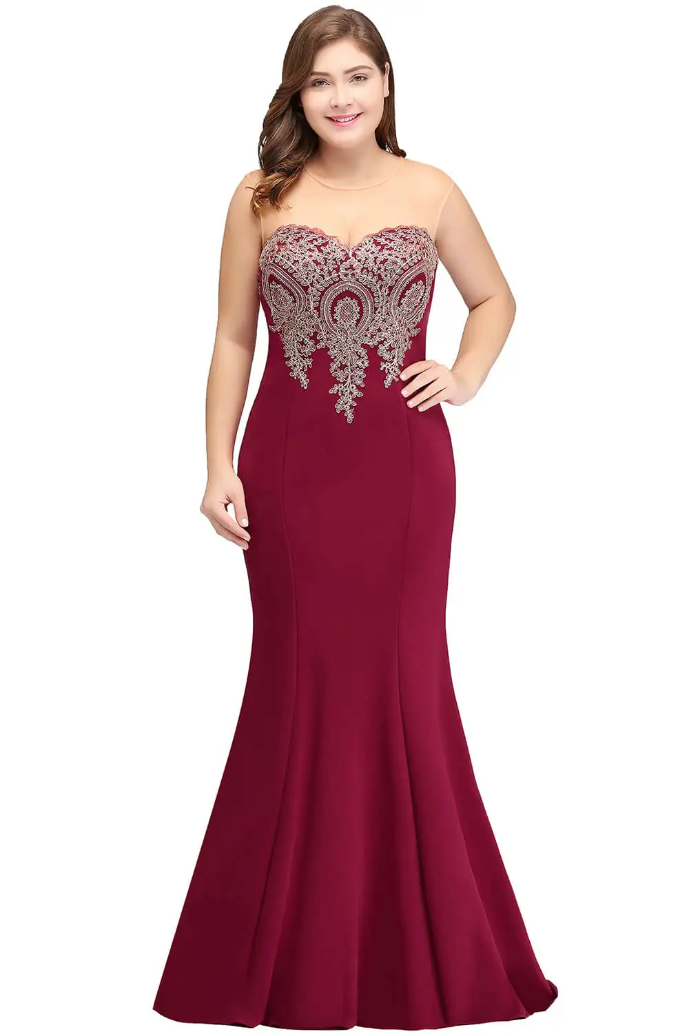 Robe de Soiree  Plus Size   Long Evening Dress  Transparent Back Evening Gown Ve - £100.16 GBP