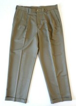 Van Heusen Mens Dress Pants 36/30 Beige Wrinkle Free - £12.85 GBP