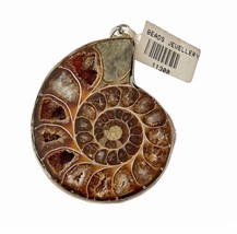 NEW Handcrafted Beautiful Natural Fossilized Real Ammonite Creatures Pendant OB - $59.99