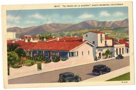 Vintage &quot;El Paseo de la Guerra&quot; Postcard Santa Barbara California SB-97 c1940&#39;s - £11.67 GBP