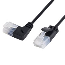 Cat6 Ethernet Cable,90 Degree Left Angled Rj45 Utp Network Extension Cable Patch - £11.81 GBP