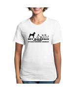 MY BASENJI ATE YOUR STICK FIGURE FAMILY Women&#39;s Deluxe T-Shirt - $39.00