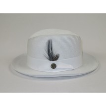 Men Bruno Capelo Summer Spring Soft Straw Style Hat Godfather GF201 White image 4