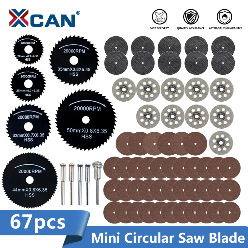 XCAN Blade Mini Saw Blade Set 67pcs HSS Cutting Disc  Saw Disc  Cut off ... - $214.31
