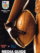 2008 Orange Bowl Game Media Guide KU Kansas University Jayhawks Virginia Tech - £38.79 GBP