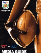 2008 Orange Bowl Game Media Guide KU Kansas University Jayhawks Virginia Tech - $49.25