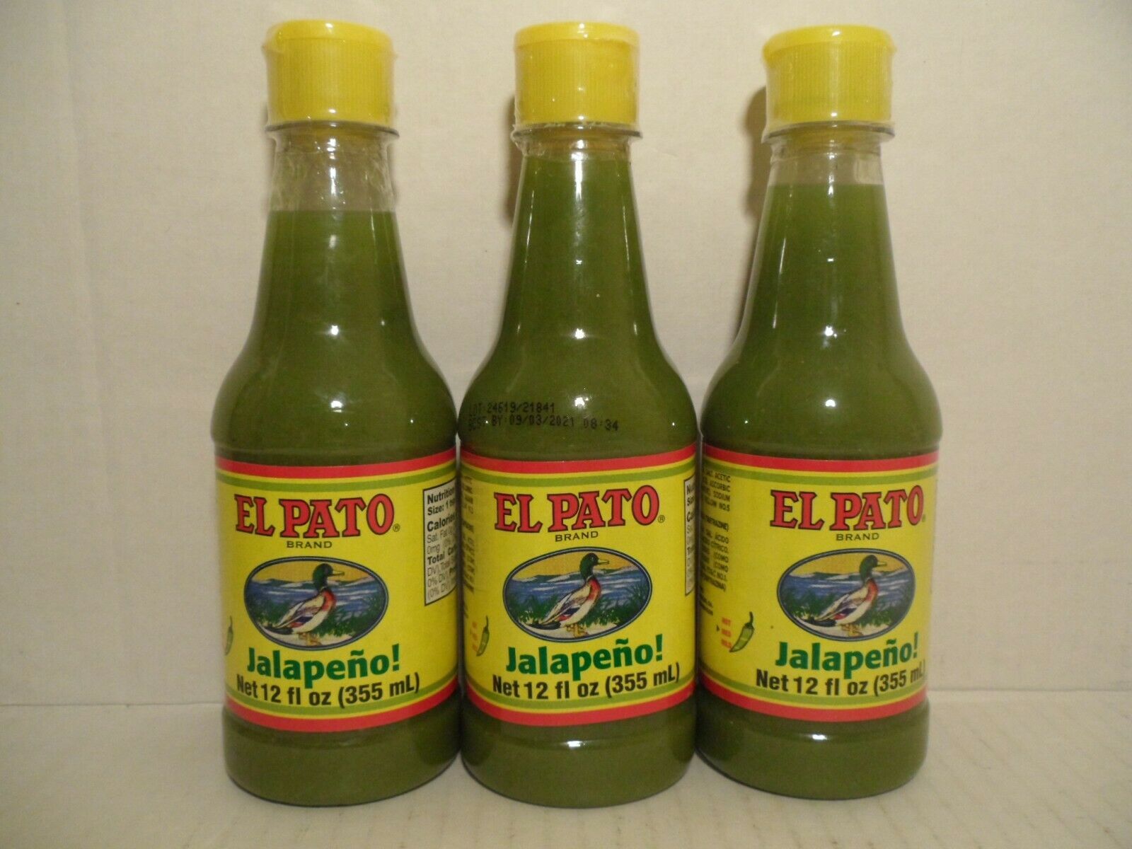 EL PATO Jalapeño Green Hot Sauce (**FREE PRIORITY MAIL SHIPPING *** 3-pack ) - $21.77