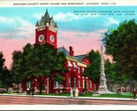 Vtg Postcard Madison County Court House &amp; Monument Jackson TN Tennessee ... - £3.87 GBP