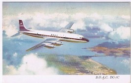 Postcard Airplane BOAC DC-7C Airliner Douglas - £5.53 GBP