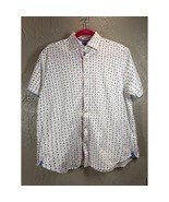 Patrick James Surf Print Button Down Short Sleeve Shirt Mens Size Medium - $820.07 MXN