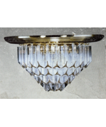 Vintage Mid Century Lucite Hollywood Regency Chandelier Flush Mount New ... - $258.17 CAD