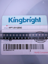 100Pcs KPT-2012ZGC Kingbright SMD Low Power Green LED 20mA 3.3V 0805 - £7.69 GBP