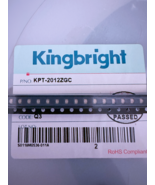 100Pcs KPT-2012ZGC Kingbright SMD Low Power Green LED 20mA 3.3V 0805 - $9.95