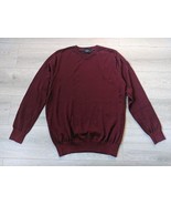Paul &amp; Shark Yachting Cool Touch Wool V-Neck Sweater Burgundy Men’s Size... - $1,042.97 MXN