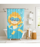 Luca the Splashing Lion Shower Curtain by Dancing Littles Jungle - $39.99