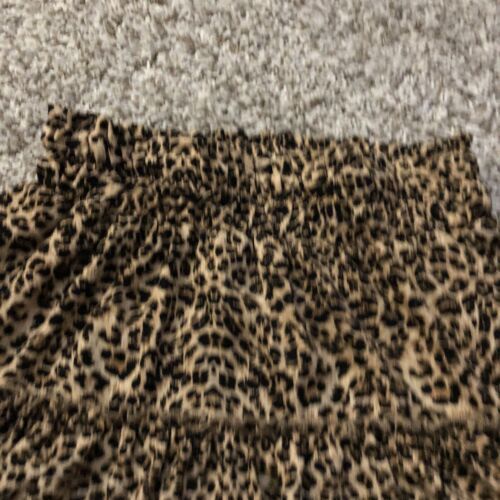 Entro Womens Size Small Animal Leopard print Tiered Elastic Waist Lined Skirt Item image 3