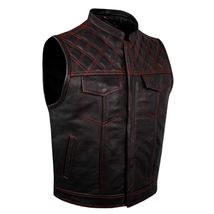 Bandana Hunt Club Leather Vest - $75.00