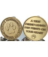 Set of 2 Always Remembered Forever Loved Bronze Dog Memorial Tokens Pet ... - £6.73 GBP