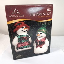 NEW Vintage Holiday Time ornament kit Mr. &amp; Mrs. Snowe Snowman snow man ... - $22.00
