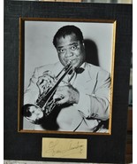 LOUIS ARMSTRONG SIGNED MATTED  PHOTO - SATCHMO - POPS - 12&quot;x 16&quot; w/COA - $860.28 CAD