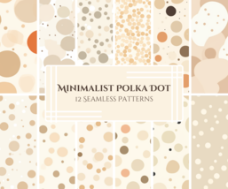 Neutral Tones Polka-Dot SVG/PNG Pattern Pack - Earthy Beige, Cream, Brown - £3.99 GBP