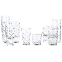 Gibson Home 16 Piece Lattice Glassware Drinkware Set - $83.03