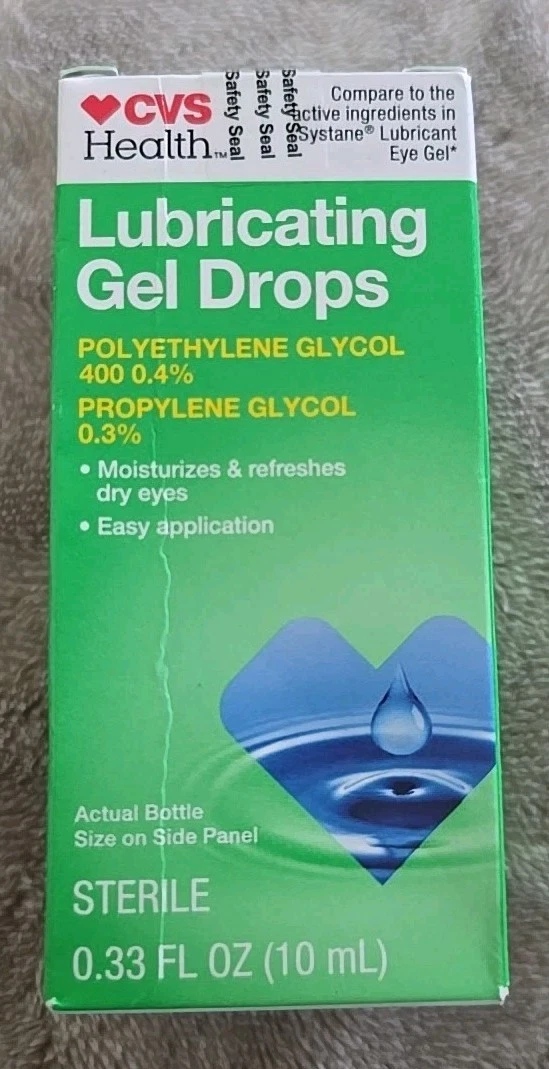 Cvs Lubricating Gel Eye Drops, 0.33 fi oz Exp 04/2025 - $10.99